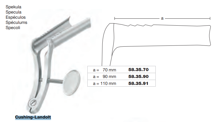 Craniaal speculum Cushing-Landolt - Medicon - Besurgical